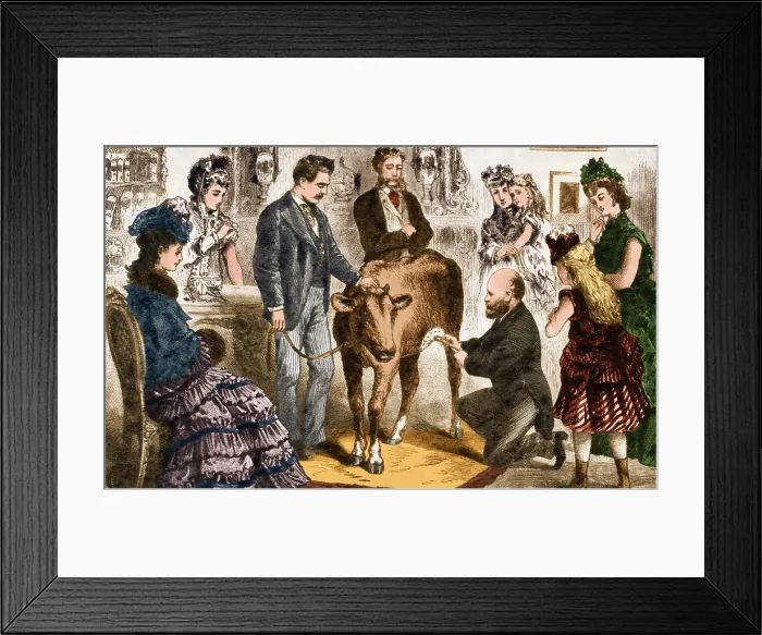 Framed Print : Vaccinating Against Smallpox with Cowpox Virus