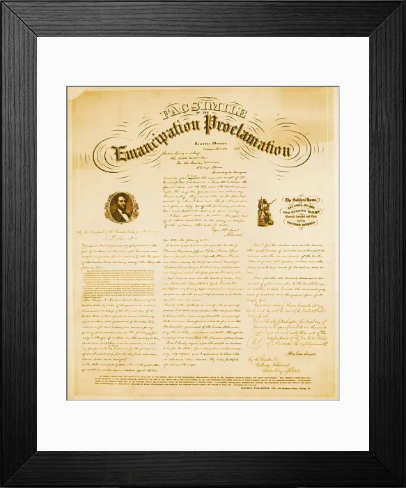 Framed Print : Emancipation Proclamation Framed Print : Emancipation Proclamation