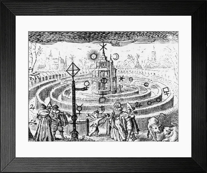 Framed Print : Alchemy Illustration Framed Print : Alchemy Illustration
