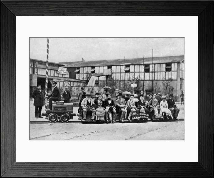 Framed Print : First Electric Railway, 1879