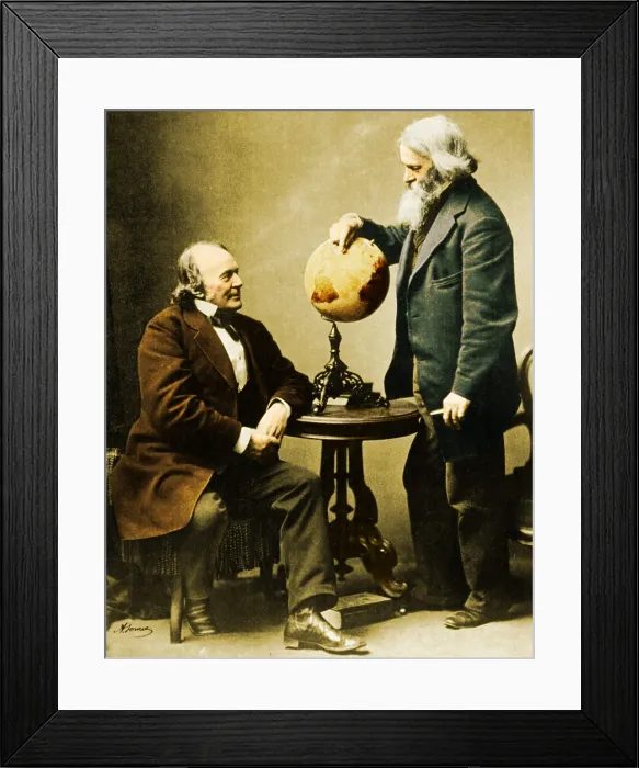 Framed Print : Louis Agassiz and Benjamin Peirce Framed Print : Louis Agassiz and Benjamin Peirce