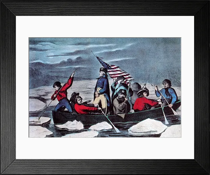 Framed Print : George Washington Crossing the Delaware, 1776