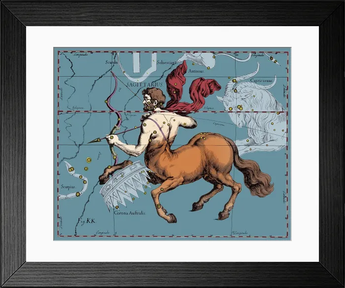 Framed Print : Sagittarius, Hevelius, 1687