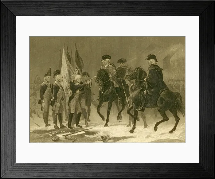 Framed Print : Rall Surrenders, Battle of Trenton, 1776