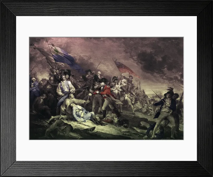 Framed Print : Bunker Hill, Death of General Warren, 1775