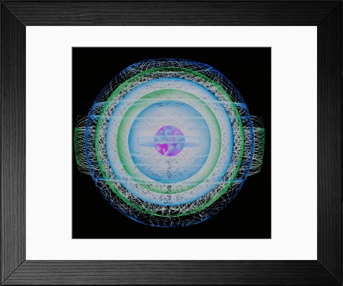 Framed Print : Rendering of an atom Framed Print : Rendering of an atom