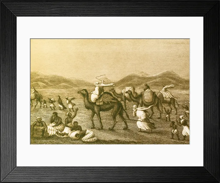 Framed Print : Desert Sandstorm, the Enemy of Caravans