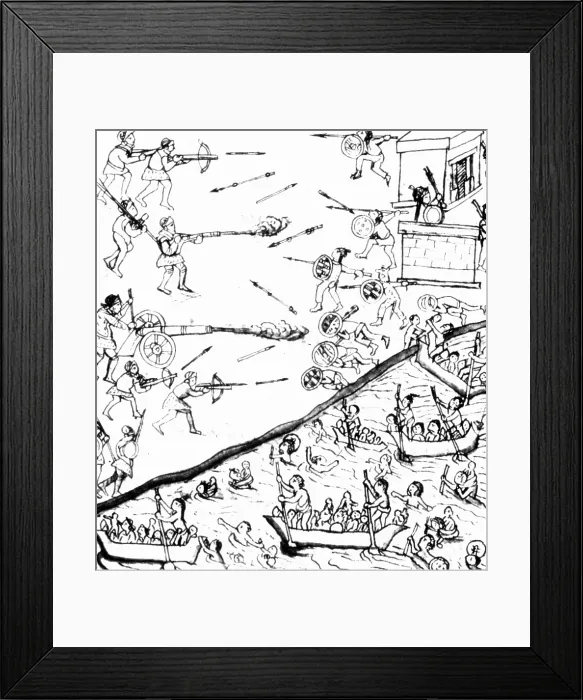 Framed Print : Siege of Tenochtitlan, 1521 Framed Print : Siege of Tenochtitlan, 1521
