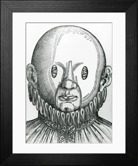 Framed Print : Mask for Correcting Crossed Eyes, 1583 Framed Print : Mask for Correcting Crossed Eyes, 1583