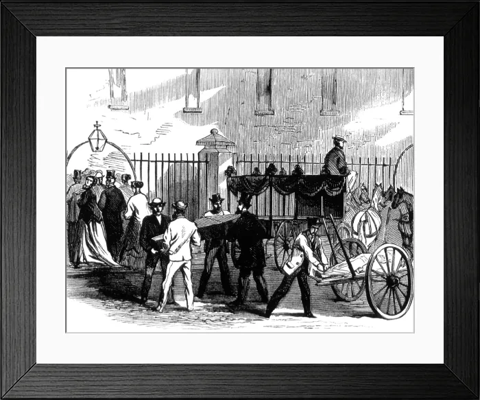 Framed Print : New York City Morgue, Bellevue Hospital, 1868 Framed Print : New York City Morgue, Bellevue Hospital, 1868