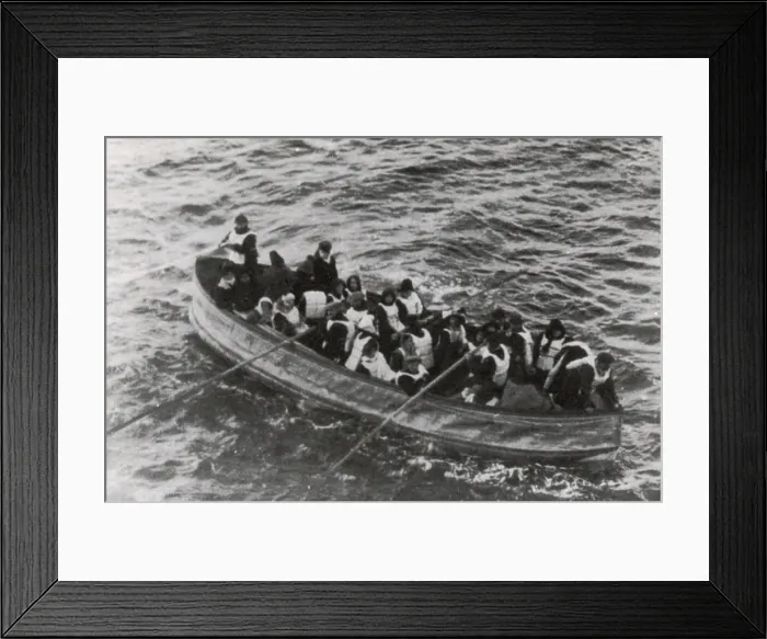 Framed Print : Lifeboat Rescuing Voyager off Titanic Framed Print : Lifeboat Rescuing Voyager off Titanic
