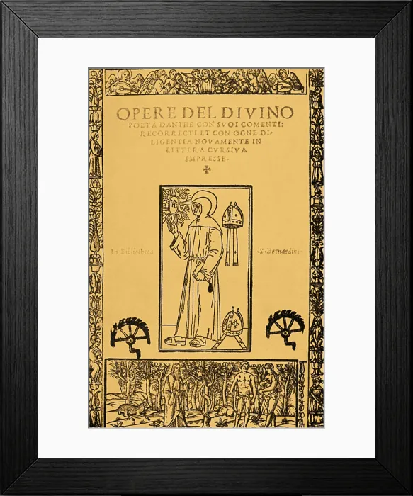 Framed Print : Frontispiece from Dante's Divine Comedy
