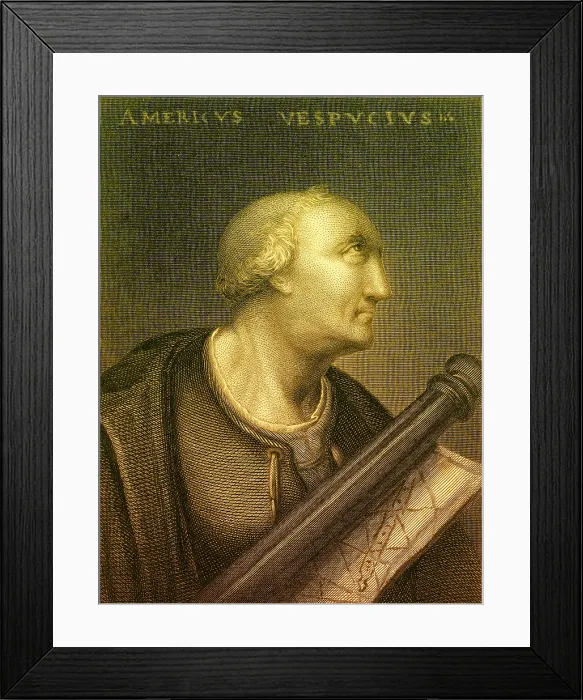 Framed Print : Amerigo Vespucci, Italian Explorer Framed Print : Amerigo Vespucci, Italian Explorer