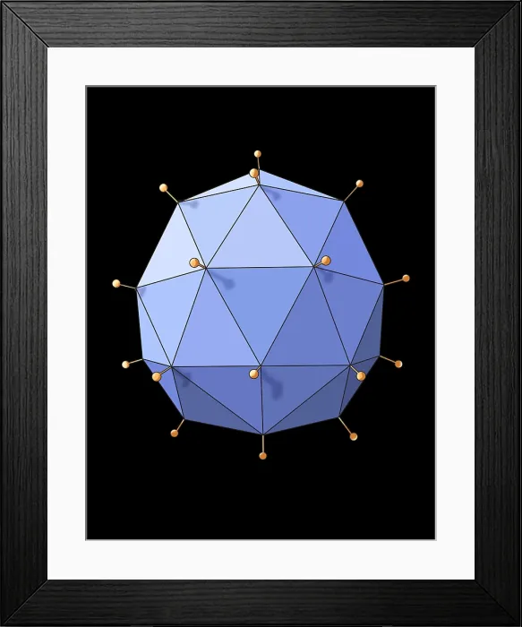 Framed Print : Virus Shape, Helical, Illustration Framed Print : Virus Shape, Helical, Illustration