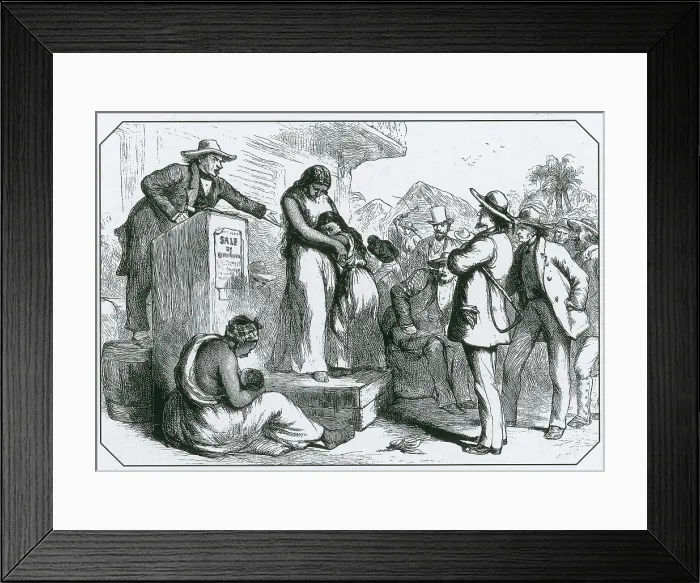 Framed Print : Slave Market Auction, 1850 Framed Print : Slave Market Auction, 1850
