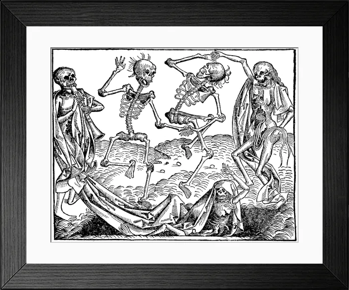 Framed Print : Danse Macabre, Nuremberg Chronicle, 1493