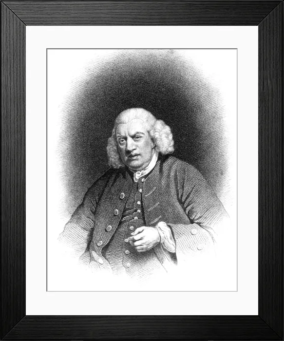 Framed Print : Samuel Johnson, English Author Framed Print : Samuel Johnson, English Author