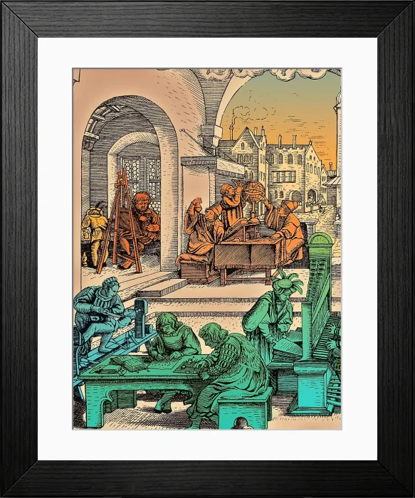 Framed Print : Mathematics, Professions & Sciences, 1530 Framed Print : Mathematics, Professions & Sciences, 1530