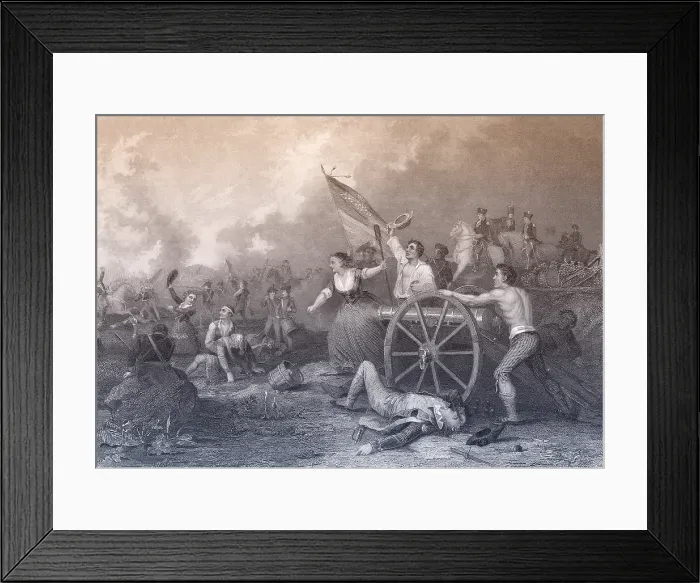 Framed Print : Molly Pitcher at the Battle of Monmouth, 1778 Framed Print : Molly Pitcher at the Battle of Monmouth, 1778