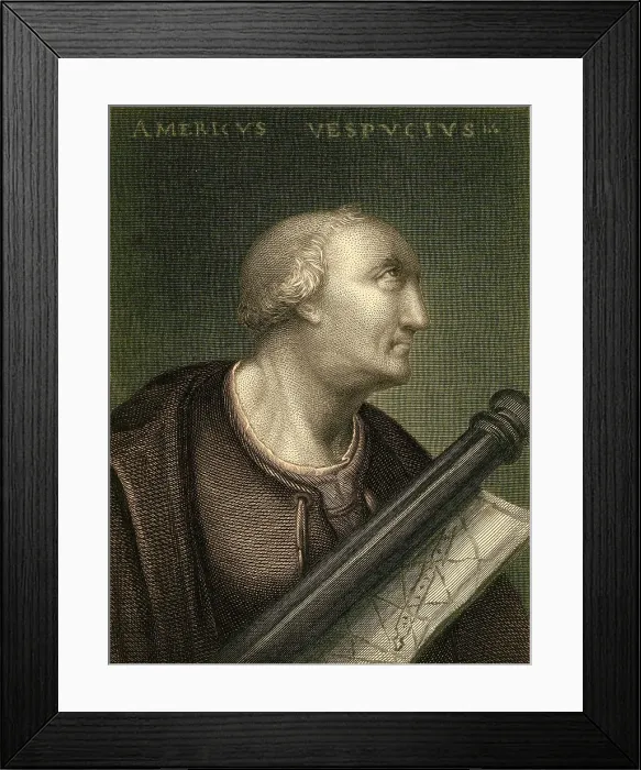 Framed Print : Amerigo Vespucci, Italian Explorer Framed Print : Amerigo Vespucci, Italian Explorer