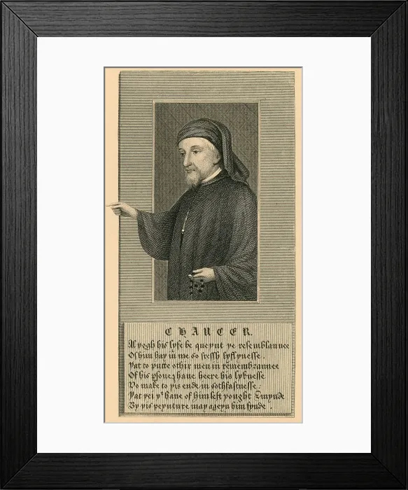 Framed Print : Geoffrey Chaucer, English Poet Framed Print : Geoffrey Chaucer, English Poet