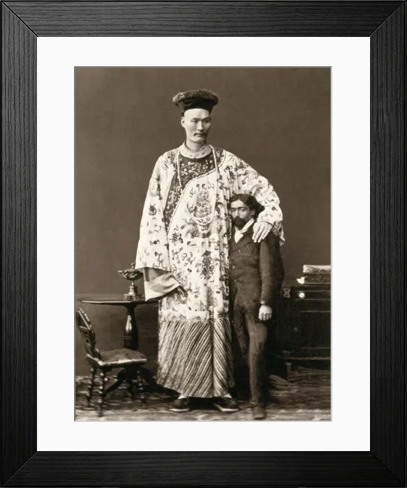 Framed Print : Chang Woo Gow, The Chinese Giant Framed Print : Chang Woo Gow, The Chinese Giant