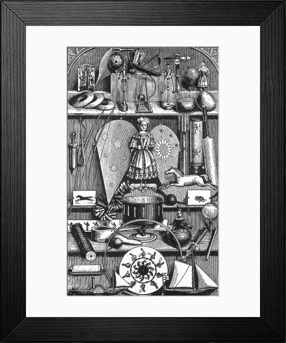 Framed Print : Science in the Nursery, Frontispiece, 1876 Framed Print : Science in the Nursery, Frontispiece, 1876