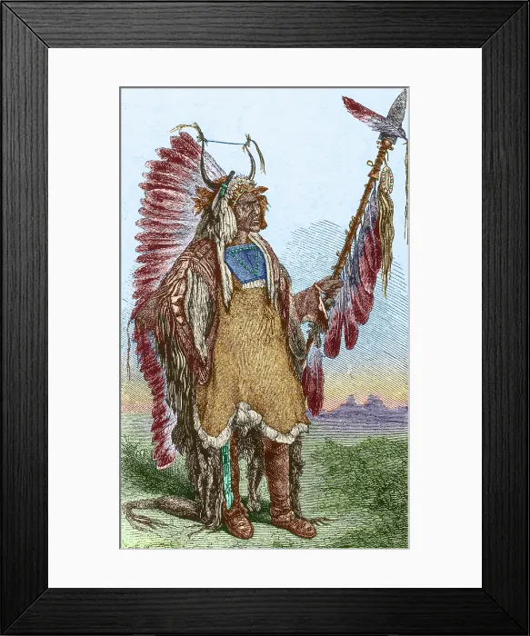 Framed Print : Mato-tope, Mandan Chief