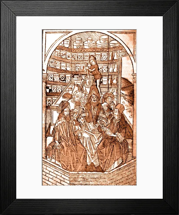 Framed Print : Medieval Pharmacy Framed Print : Medieval Pharmacy
