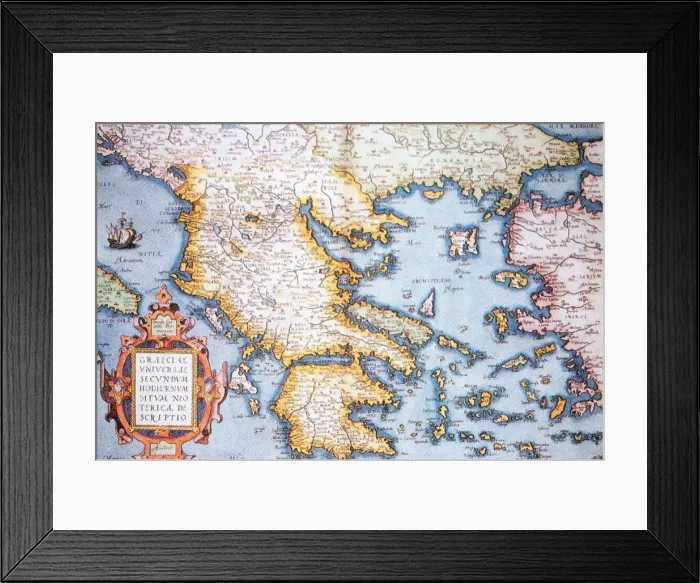 Framed Print : Map Showing Pythagoras Travels