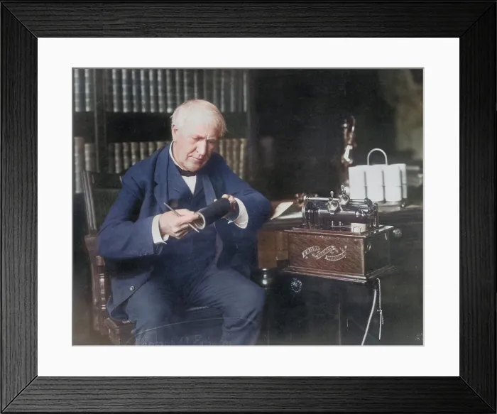 Framed Print : Thomas Edison, American Inventor