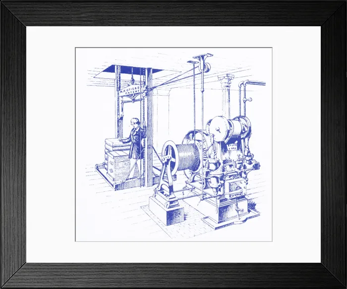 Framed Print : Double Oscillating Steam Engine, 19th Century
