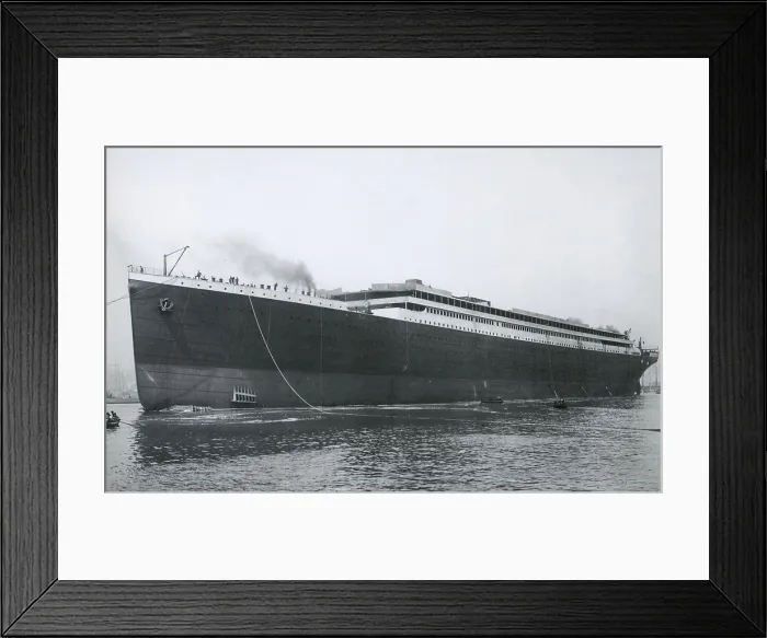 Framed Print : RMS Titanic Launch, 1911