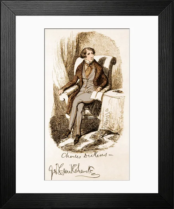 Framed Print : Young Charles Dickens, English Author Framed Print : Young Charles Dickens, English Author