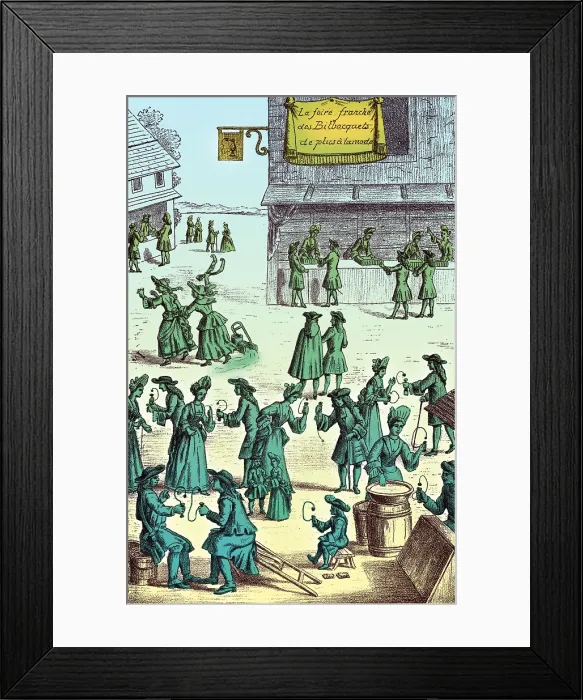 Framed Print : Bilboquets, 17th Century