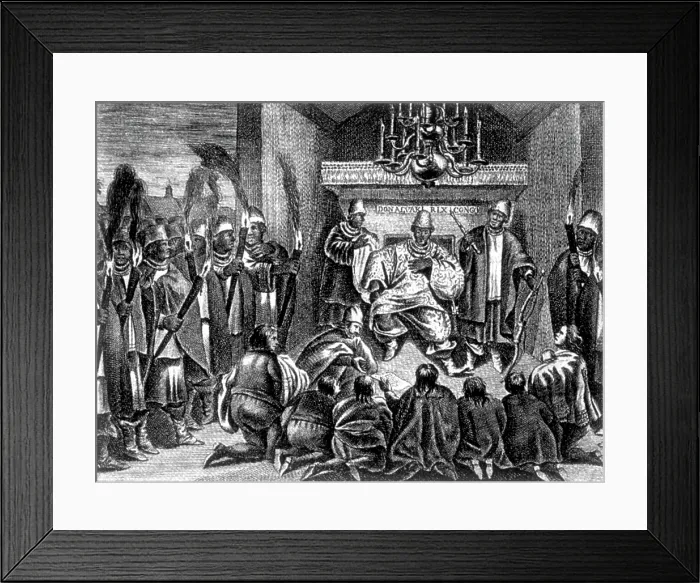 Framed Print : Garcia II, King of the Kongo, Receives Dutch Embassy, 1642
