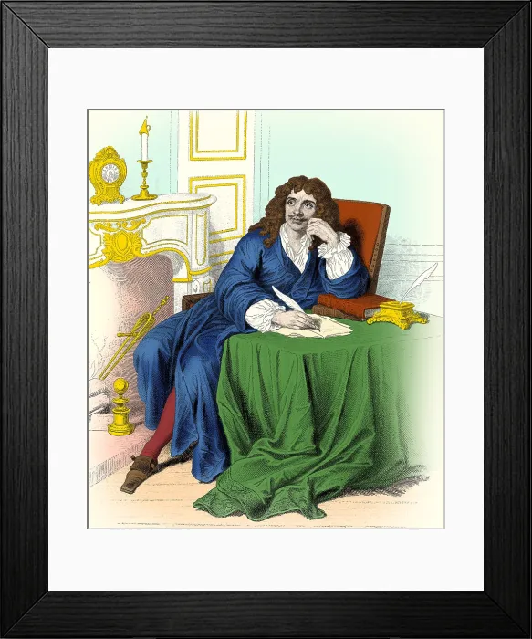 Framed Print : Moliere, French Playwright and Actor Framed Print : Moliere, French Playwright and Actor