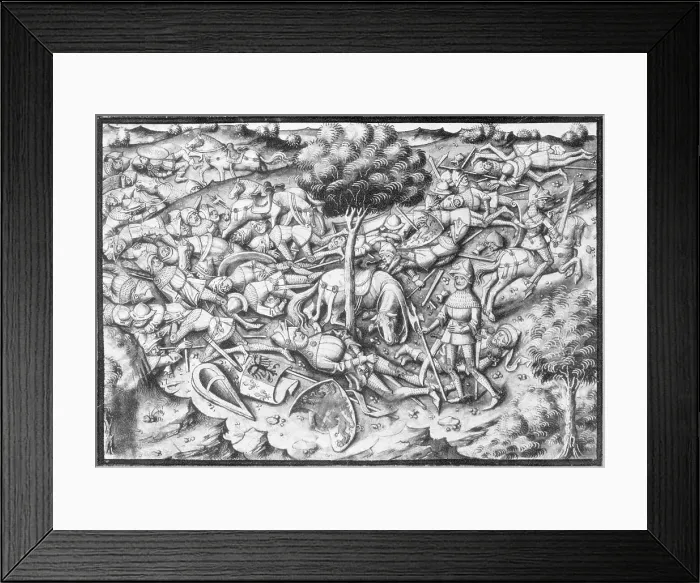 Framed Print : Death of Roland at the Battle of Roncevaux Pass, 788 Framed Print : Death of Roland at the Battle of Roncevaux Pass, 788