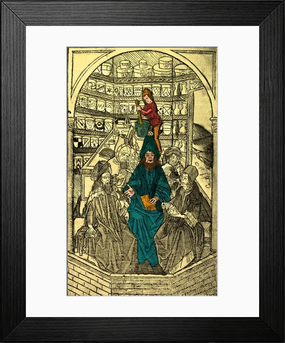 Framed Print : Medieval Pharmacy Framed Print : Medieval Pharmacy