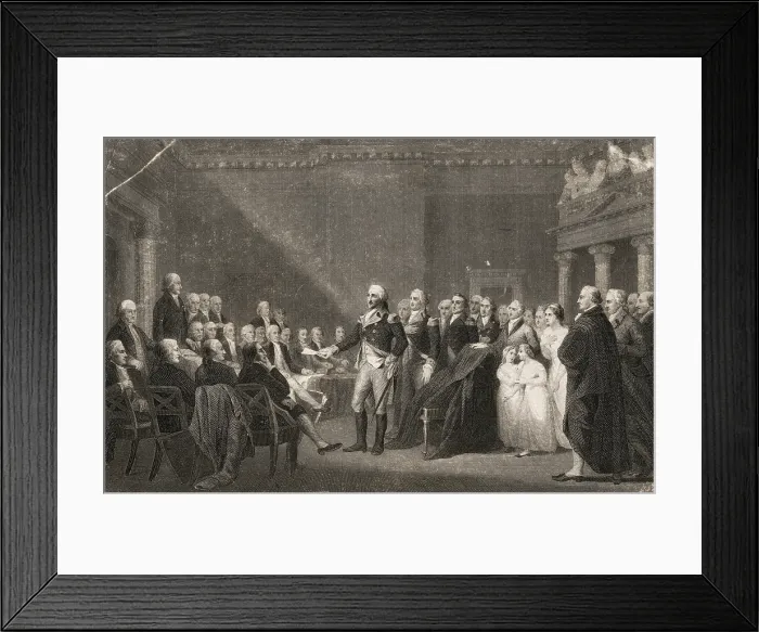 Framed Print : Washington Resigning His Commission Framed Print : Washington Resigning His Commission