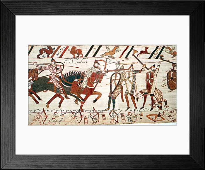 Framed Print : Bayeux Tapestry, Battle of Hastings Framed Print : Bayeux Tapestry, Battle of Hastings