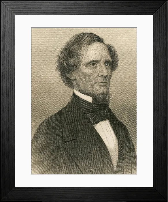 Framed Print : Jefferson Davis, President of the Confederacy Framed Print : Jefferson Davis, President of the Confederacy