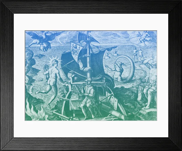 Framed Print : Magellan Setting Out to Sea, 1519