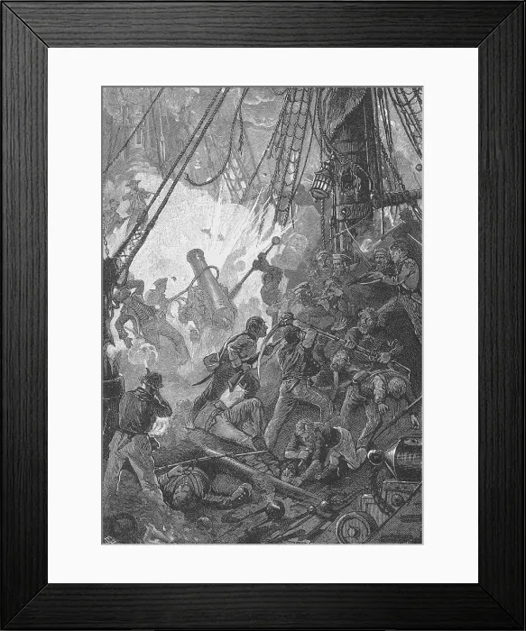 Framed Print : Battle of Flamborough Head, 1779 Framed Print : Battle of Flamborough Head, 1779