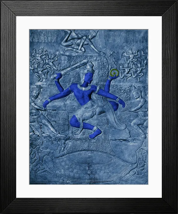 Framed Print : Vishnu and Doctor Dhanvantari Framed Print : Vishnu and Doctor Dhanvantari