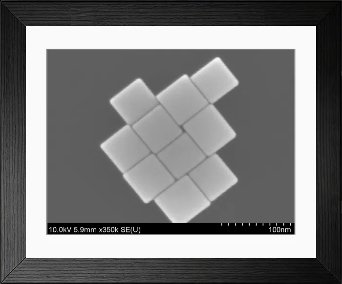 Framed Print : Nanocubes, EM Framed Print : Nanocubes, EM