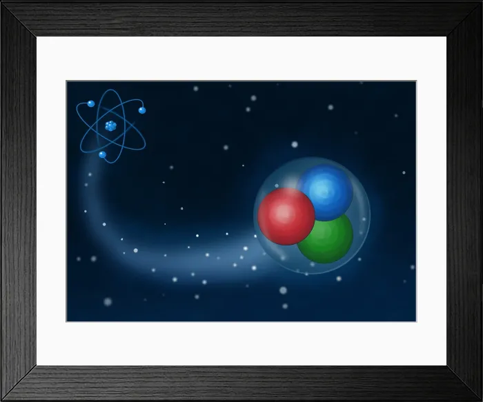 Framed Print : Quarks, Illustration