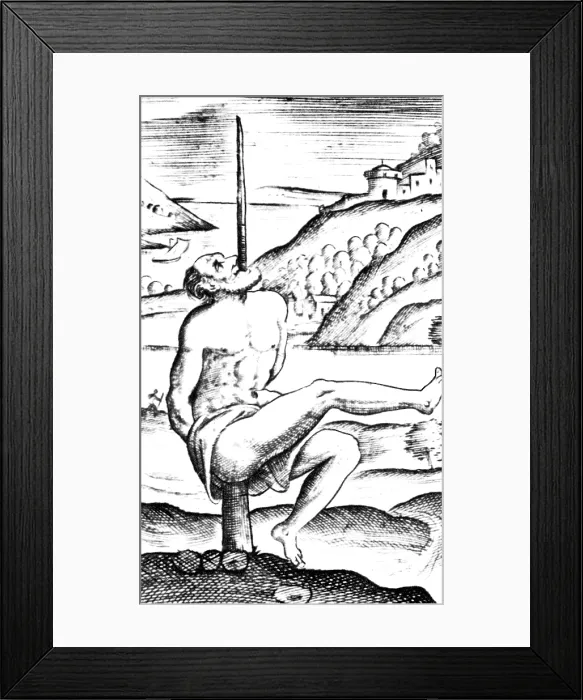 Framed Print : Impalement, Method of Torture and Execution, 1570 Framed Print : Impalement, Method of Torture and Execution, 1570