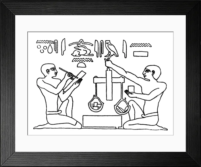 Framed Print : Ancient Egyptian Scales, Fifth Dynasty Framed Print : Ancient Egyptian Scales, Fifth Dynasty