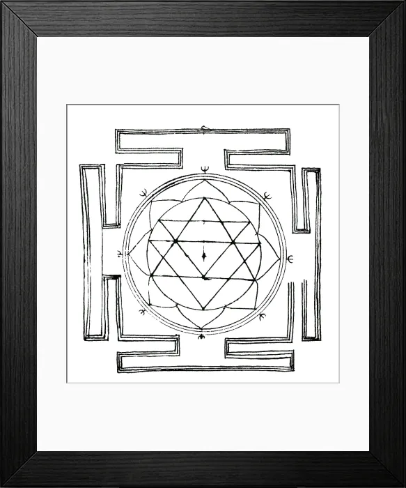 Framed Print : Yantra. The Yantra is an instrument used in meditation Framed Print : Yantra. The Yantra is an instrument used in meditation